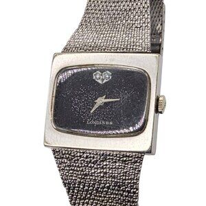 Longines L847.4 10K White Gold Filled & Stainless Steel Watch